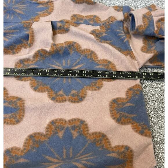 Free People Printed Jacquard Ruby Fleece Jacket Sz L NWT Oversized Boho Shacket - Picture 7 of 8